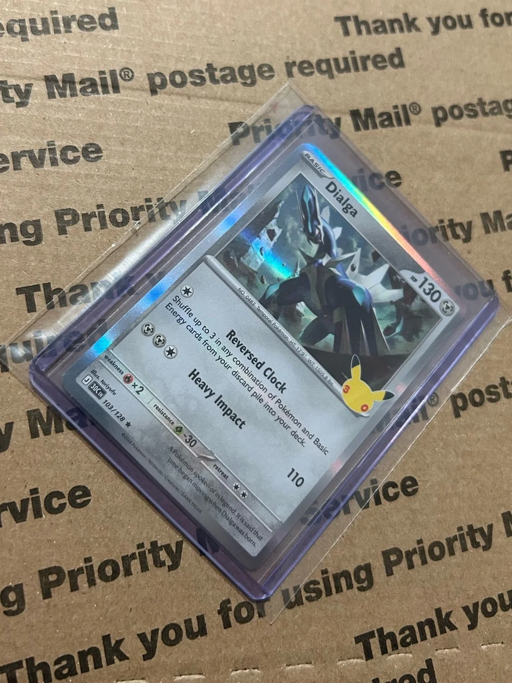 Holo Dialga 30th Celebration Pokemon TCG Card No. 103/128 ⭐️